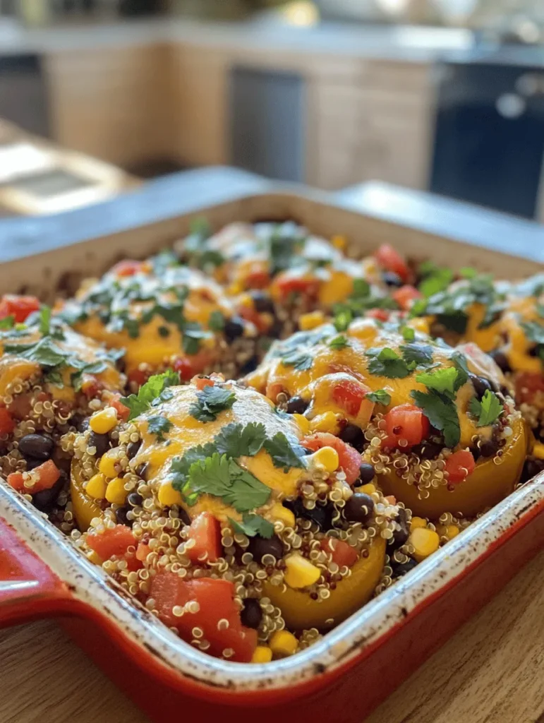 Before diving into the preparation of Quinoa & Black Bean Stuffed Bell Peppers, let’s explore the main ingredients that make this dish not only satisfying but also beneficial for your health.