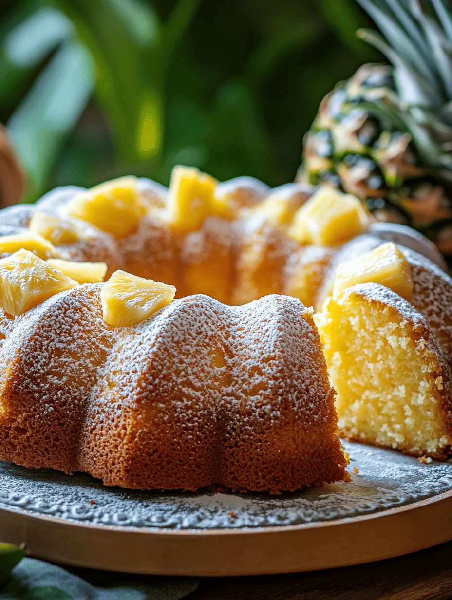 Tropical flavors have a unique way of transporting us to sun-kissed beaches and lush landscapes, making them a popular choice in baking. One dessert that beautifully encapsulates these vibrant flavors is the Pineapple Juice Bundt Cake. This delightful cake is not only a feast for the eyes with its intricate shape but is also a refreshing and moist option that can brighten any gathering or family meal.