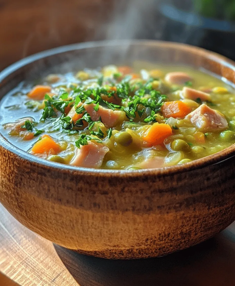 In the comforting world of soups, few dishes resonate as deeply as a steaming bowl of Hearty Split Pea & Ham Soup. This timeless recipe stands as a testament to the rich heritage of homemade meals, capturing the essence of nourishment and warmth that many of us associate with family gatherings or cozy nights spent indoors. There’s something undeniably heartwarming about a bubbling pot of soup simmering on the stove, filling the air with inviting aromas that beckon everyone to the kitchen.