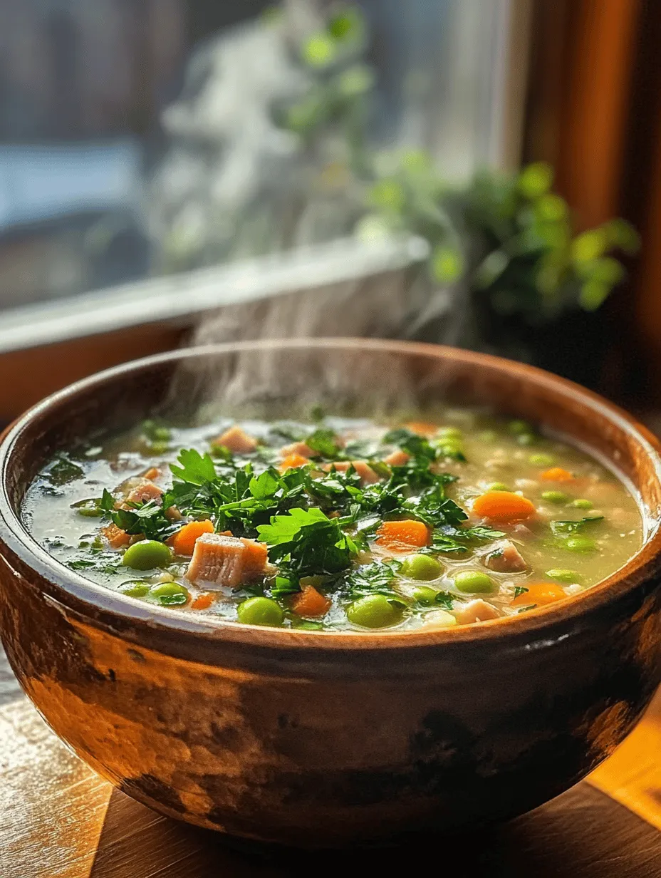 In the comforting world of soups, few dishes resonate as deeply as a steaming bowl of Hearty Split Pea & Ham Soup. This timeless recipe stands as a testament to the rich heritage of homemade meals, capturing the essence of nourishment and warmth that many of us associate with family gatherings or cozy nights spent indoors. There’s something undeniably heartwarming about a bubbling pot of soup simmering on the stove, filling the air with inviting aromas that beckon everyone to the kitchen.