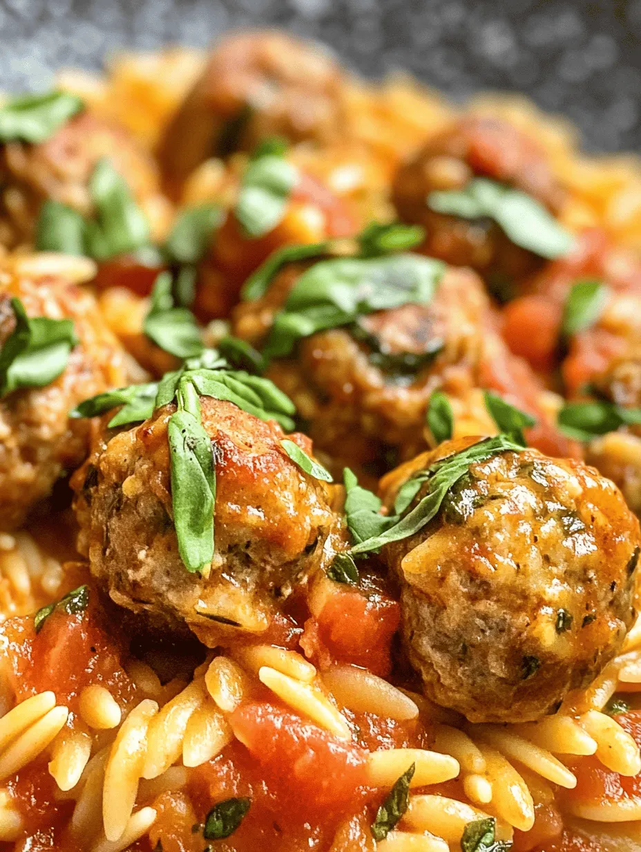 If you're looking for a dish that combines comfort and sophistication, look no further than Rosemary Chicken Meatballs with Tomato Orzo. This delightful recipe brings together the succulent flavors of chicken meatballs infused with the aromatic essence of rosemary and the hearty satisfaction of orzo pasta. The beauty of this dish lies not only in its delightful taste but also in its versatility, making it a perfect choice for family dinners, gatherings with friends, or even meal prep for the week ahead.