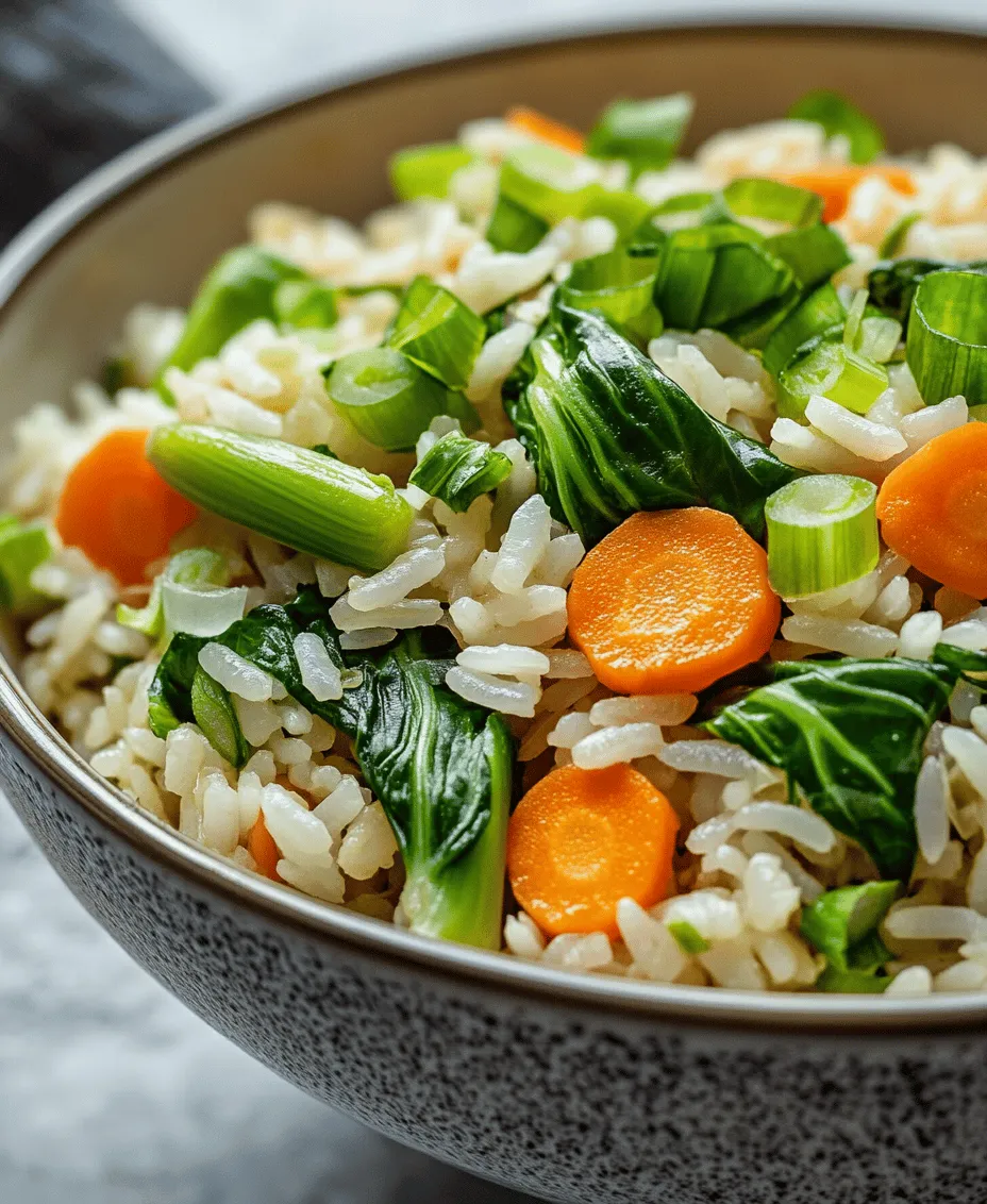 Bok Choy Fried Rice is a delightful dish that perfectly balances taste, nutrition, and convenience. This quick and easy recipe showcases bok choy, a leafy green vegetable known for its crisp texture and mild flavor. Its vibrant green leaves not only add a pop of color to the dish but also bring a wealth of health benefits. Whether you're looking for a comforting meal after a long day or a nutritious side to complement your main course, Bok Choy Fried Rice is sure to satisfy your cravings.