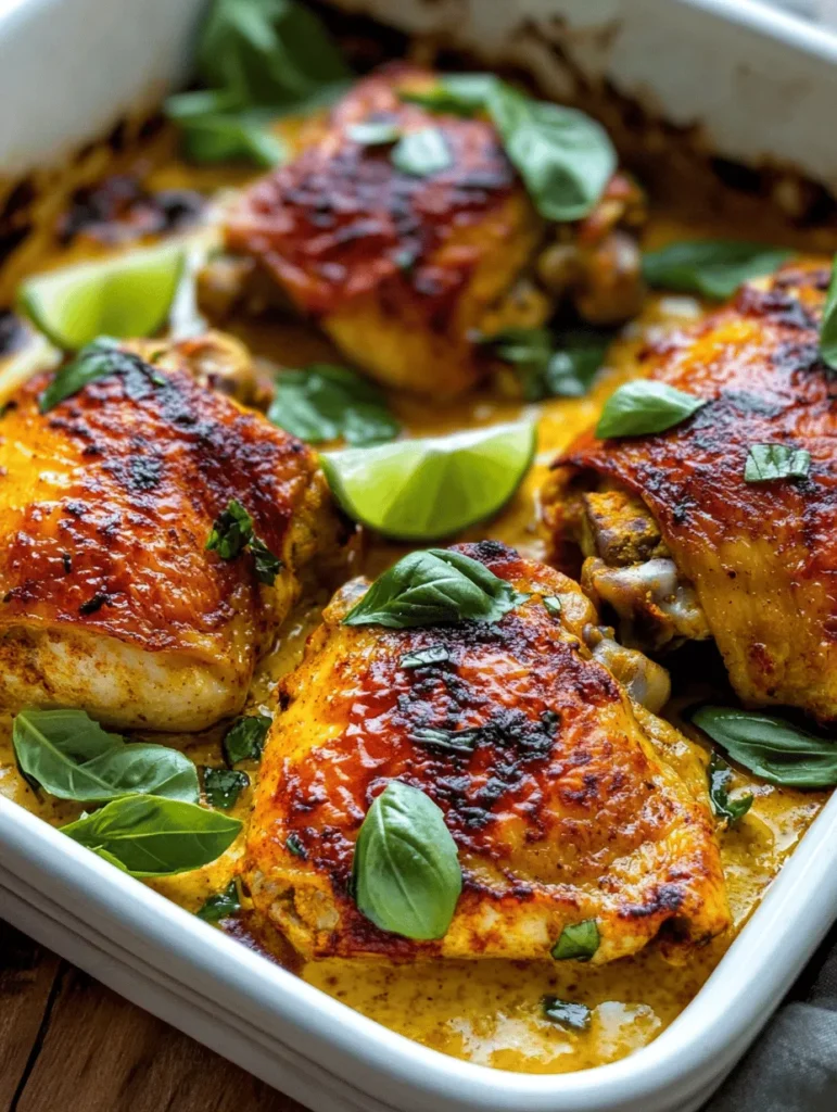 If you're looking to elevate your weeknight dinners or impress your guests at special gatherings, Spiced Coconut Basil Chicken is the dish you need to try. This vibrant recipe combines the rich creaminess of coconut milk with aromatic spices and fresh basil, creating a flavor profile that is both unique and comforting. Perfectly tender chicken thighs are infused with a tantalizing marinade, ensuring each bite bursts with a delightful balance of sweetness and heat.