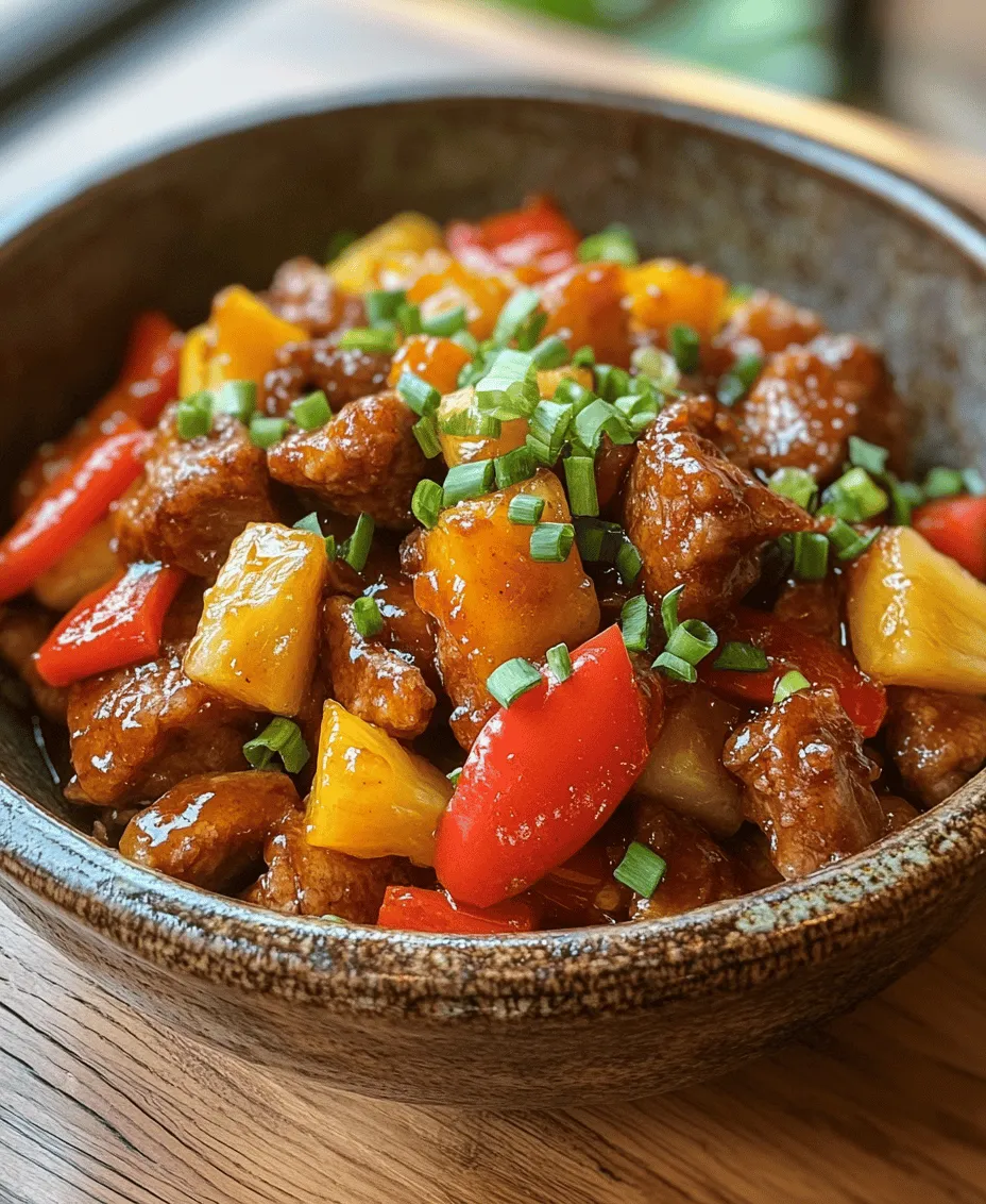 The origins of Sweet and Sour Pork can be traced back to Chinese cuisine, where the balance of flavors is paramount. Traditionally, this dish has roots in Cantonese cooking, where chefs expertly combine contrasting flavors and textures. The dish gained popularity in the West during the mid-20th century as Chinese restaurants flourished, bringing this flavor-packed dish into the mainstream. Its striking combination of sweetness from the pineapple and tanginess from the vinegar makes it a favorite among diners of all ages.