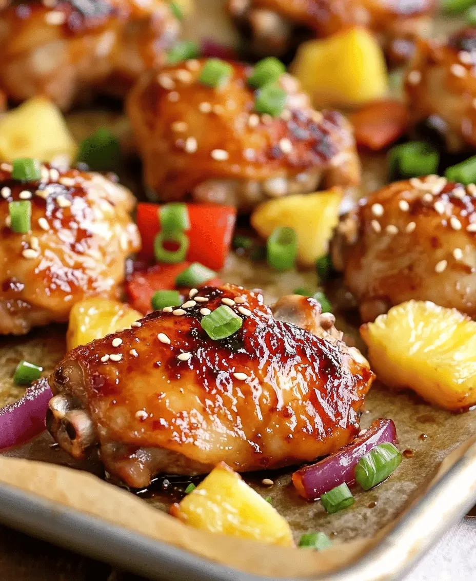 To craft this tropical delight, you will need a handful of key ingredients. The star of the show is the chicken thighs, which provide a juicy and flavorful base. Fresh vegetables such as bell peppers, red onions, and snap peas add crunch and vibrant color, while sweet pineapple brings a hint of tropical sweetness that complements the savory elements of the dish.