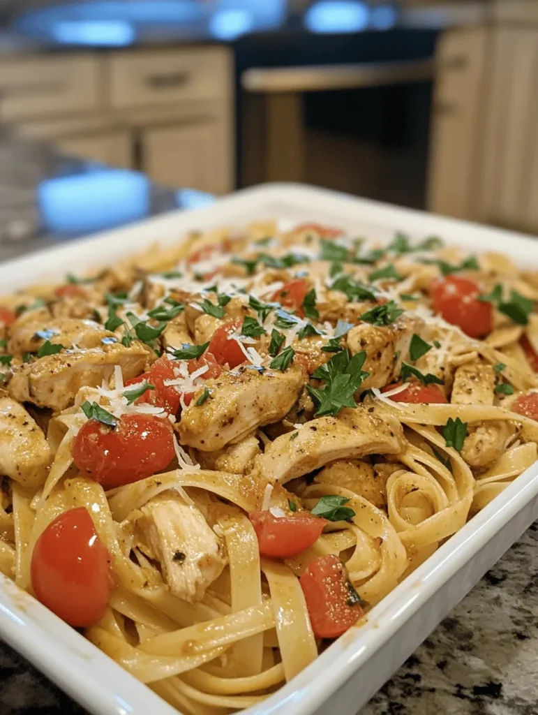 If you're looking for a dish that captures the vibrant spirit of Southern cuisine, look no further than Creamy Cajun Chicken Pasta. This dish combines succulent chicken, a medley of colorful vegetables, and a rich, creamy sauce that is infused with the bold flavors of Cajun seasoning. It’s a delightful representation of the Cajun cooking tradition, which celebrates the use of local ingredients and the rich cultural history of the Cajun people. Whether you're cooking for a weeknight dinner or a special occasion, this creamy pasta dish is sure to impress.