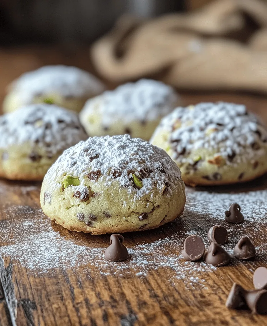 Baking cookies is an experience that transcends mere culinary activity; it is a cherished tradition that brings warmth and joy into homes, filling the air with enticing aromas. The act of gathering ingredients, measuring them out, and watching them transform into delightful treats is both therapeutic and rewarding. Among the myriad of cookie varieties, the Pistachio Chocolate Chip Snowball Cookies stand out with their unique flavor combination that perfectly marries the nutty richness of pistachios with the sweet indulgence of chocolate chips.