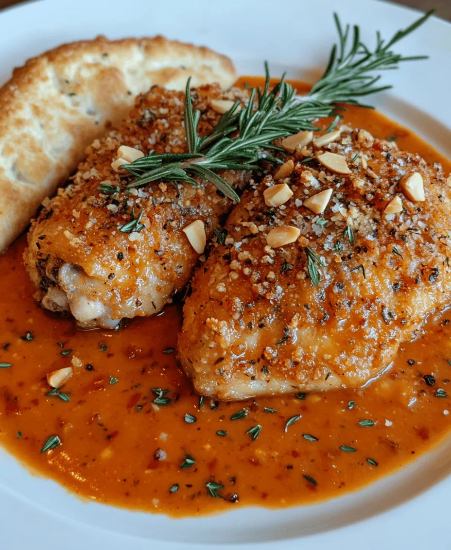 When it comes to creating a meal that excites the palate, few dishes can rival the delightful combination of savory crispy chicken and vibrant Romesco sauce. This dish not only showcases the crispy, golden-brown chicken but also pairs it beautifully with a rich, nutty sauce that brings an explosion of flavors to the table. Additionally, the inclusion of homemade focaccia adds a comforting, aromatic element, making this dish a standout choice for family dinners or gatherings with friends.