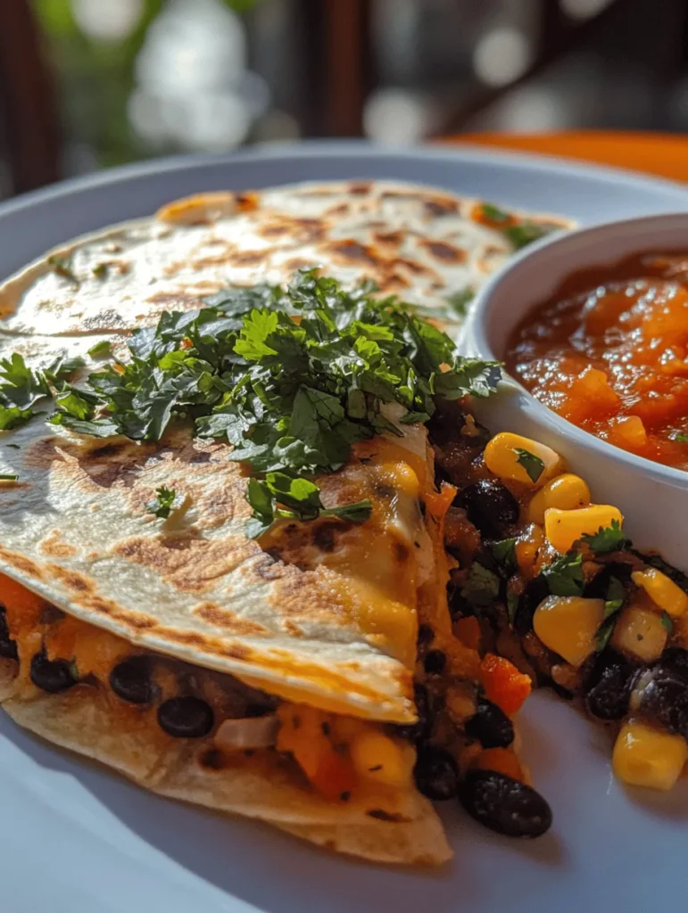 As our culinary landscape evolves, the growing popularity of plant-based meals reflects a broader shift towards healthier lifestyles and sustainable eating. With this trend, recipes that are not only nutritious but also delicious and satisfying have garnered significant attention. One such dish is the Black Bean Veggie Quesadilla—a perfect fusion of flavors, textures, and essential nutrients. This easy-to-make recipe is ideal for busy weeknights or a delightful weekend treat, appealing to both seasoned cooks and kitchen novices alike.