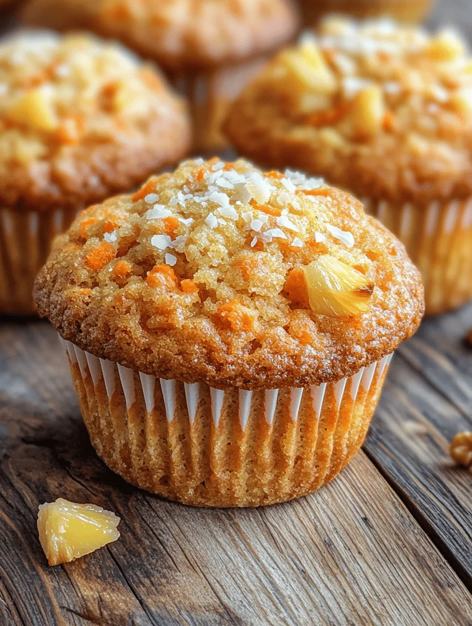 If you're looking for a delightful spin on your traditional muffin, look no further than our Hawaiian Pineapple Carrot Muffins. Bursting with tropical flavors and a hint of sweetness, these muffins offer a unique twist that combines the rich taste of carrots with the zesty sweetness of pineapple. It's a match made in culinary heaven that not only satisfies your taste buds but also fills your kitchen with an enticing aroma that beckons for a bite.