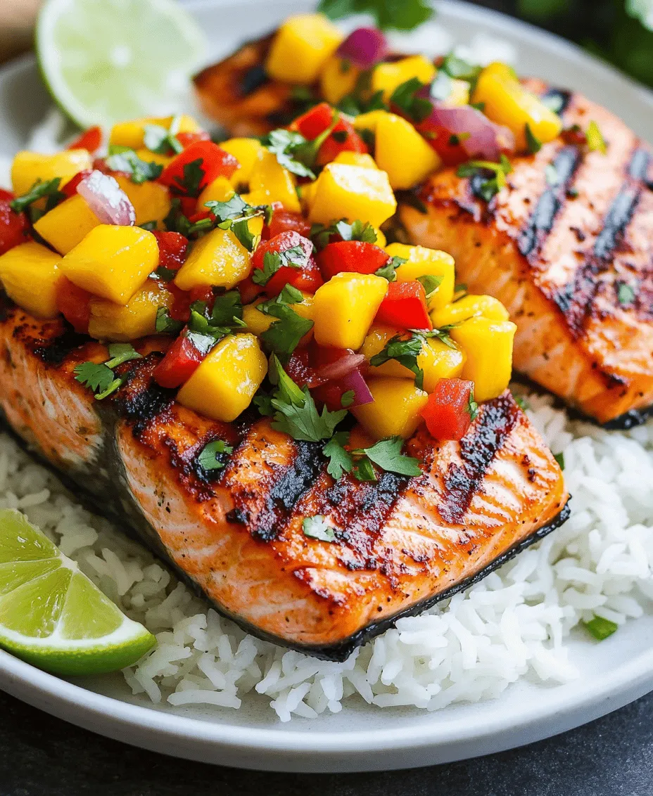 Grilled salmon with tropical mango salsa is a vibrant and healthy meal option that perfectly embodies the essence of summer dining. This dish not only tantalizes the taste buds but also presents a feast for the eyes with its colorful ingredients. The succulent grilled salmon, rich in flavor and nutrients, pairs exquisitely with the sweet and tangy tropical mango salsa, creating a delightful balance of flavors and textures. Whether you’re hosting a summer barbecue or enjoying a quiet dinner at home, this recipe is sure to impress your family and friends.