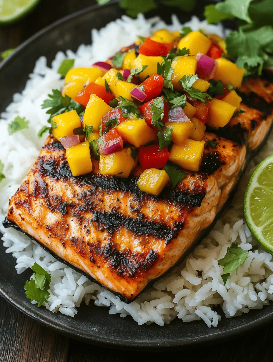 Grilled salmon with tropical mango salsa is a vibrant and healthy meal option that perfectly embodies the essence of summer dining. This dish not only tantalizes the taste buds but also presents a feast for the eyes with its colorful ingredients. The succulent grilled salmon, rich in flavor and nutrients, pairs exquisitely with the sweet and tangy tropical mango salsa, creating a delightful balance of flavors and textures. Whether you’re hosting a summer barbecue or enjoying a quiet dinner at home, this recipe is sure to impress your family and friends.