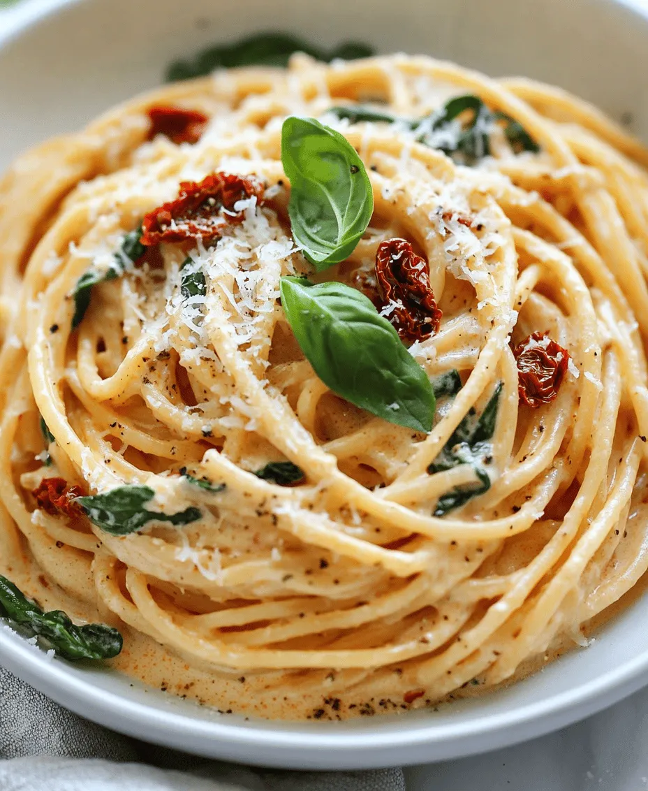 Delve into the world of culinary delight with our Spaghetti Spinach with Sun-Dried Tomato Cream Sauce. This dish is not merely a meal; it’s an experience bursting with flavors, colors, and nutrition. Perfect for a weeknight dinner or an elegant weekend gathering, this recipe marries the rich creaminess of sun-dried tomato sauce with the vibrant freshness of spinach. Each element of this dish is carefully selected to create a harmonious balance of taste and texture that appeals to both the palate and the eye.