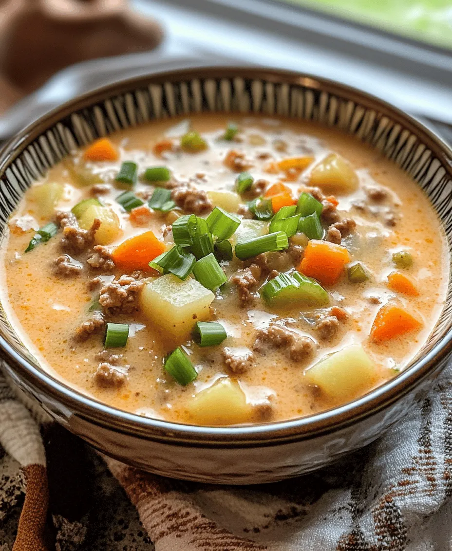 In the realm of comfort food, few dishes resonate as deeply as a warm, hearty bowl of cheeseburger soup. This easy-to-make recipe combines the rich, satisfying flavors of a classic cheeseburger with the soul-soothing qualities of a savory soup, making it a perfect choice for cozy dinners or quick weeknight meals. Cheeseburger soup is not only delicious but also incredibly versatile, allowing for variations that cater to different tastes and dietary preferences.