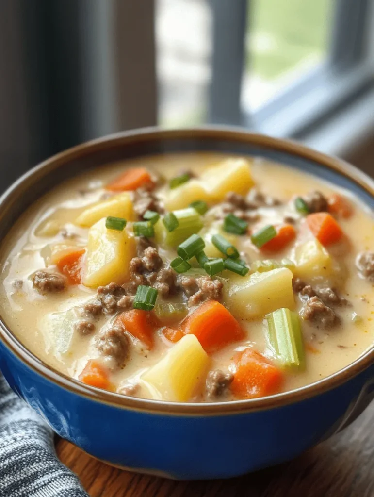 In the realm of comfort food, few dishes resonate as deeply as a warm, hearty bowl of cheeseburger soup. This easy-to-make recipe combines the rich, satisfying flavors of a classic cheeseburger with the soul-soothing qualities of a savory soup, making it a perfect choice for cozy dinners or quick weeknight meals. Cheeseburger soup is not only delicious but also incredibly versatile, allowing for variations that cater to different tastes and dietary preferences.