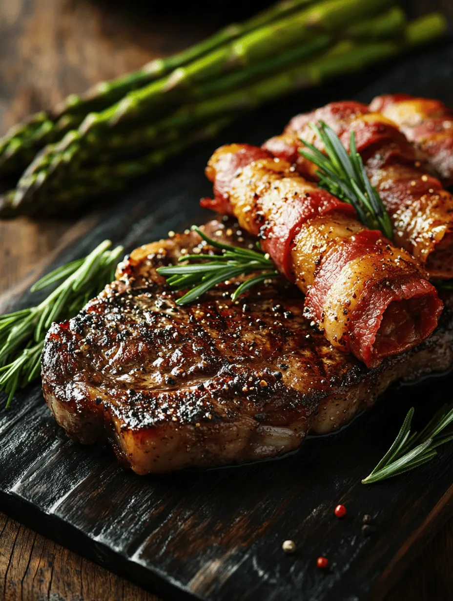 If you're in search of a dish that perfectly balances indulgence with sophistication, look no further than our Meat Lover's Delight: Steak & Bacon Wrapped Asparagus recipe. This culinary masterpiece brings together the rich flavors of succulent ribeye steaks and the crispy, savory goodness of bacon-wrapped asparagus. With every bite, you experience a delightful combination of textures and tastes that will surely impress both meat enthusiasts and vegetable lovers alike. Whether you’re planning a romantic dinner, a festive gathering, or simply a treat for yourself, this recipe is guaranteed to elevate any meal.