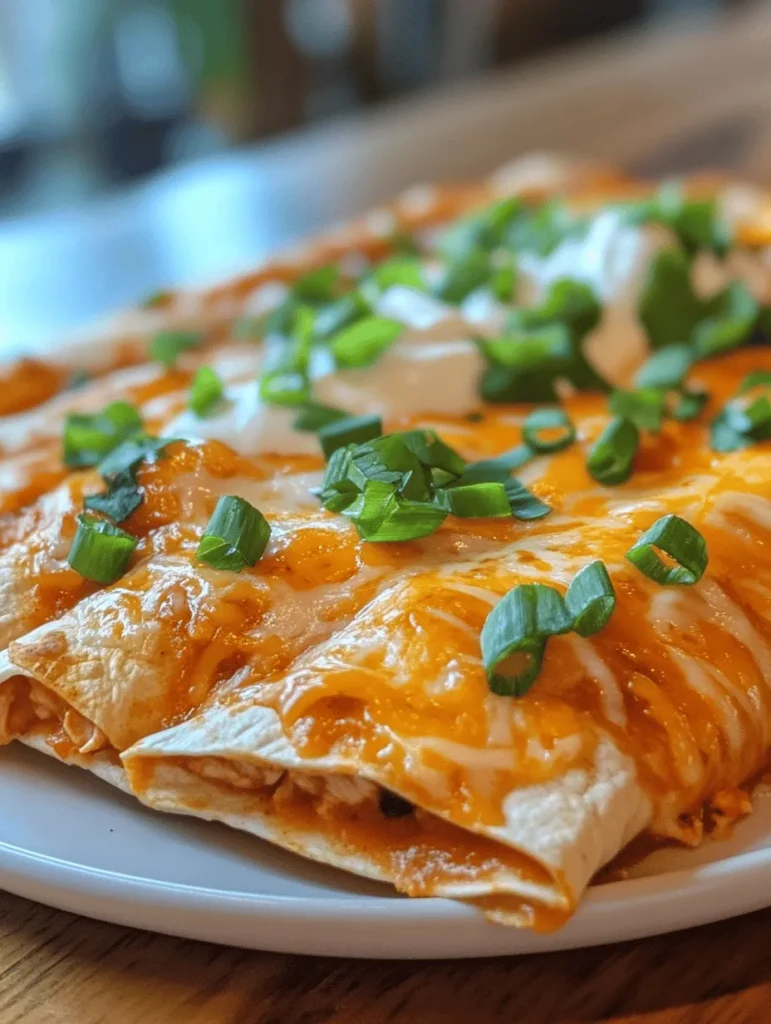 If you're looking to spice up your dinner table, the Spicy Buffalo Chicken Enchiladas Delight is the recipe you need to try. This dish perfectly marries the bold flavors of Buffalo chicken with the beloved tradition of enchiladas, resulting in a meal that is both comforting and exciting. Ideal for casual dining and gatherings, these enchiladas offer a unique twist that will have your family and friends raving about your culinary skills.