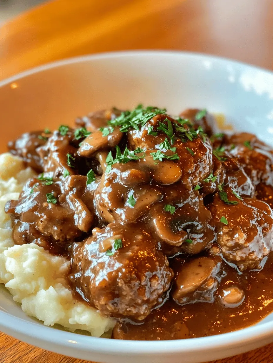 Salisbury steak is a classic American dish that has delighted home cooks and families for generations. Traditionally made from ground beef shaped into a patty, this dish is often served smothered in a rich brown gravy, accompanied by mashed potatoes and vegetables. However, in recent times, this beloved comfort food has evolved into a new and exciting form: Salisbury steak meatballs. This version combines the savory flavors and textures of the original dish with the convenience and appeal of meatballs, making it a perfect option for family dinners.