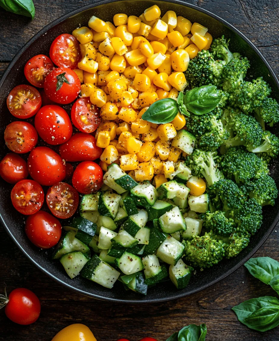 In the world of culinary creativity, the Whimsical Rainbow Vegetable Medley stands out as a vibrant celebration of color, flavor, and nutrition. This delightful dish not only adds a splash of beauty to your dining table but also embodies a commitment to healthy eating. Packed with a variety of fresh vegetables that boast an array of health benefits, this medley can cater to a wide range of dietary preferences—from vegan to gluten-free, making it an ideal option for family gatherings, potlucks, or an everyday meal at home.