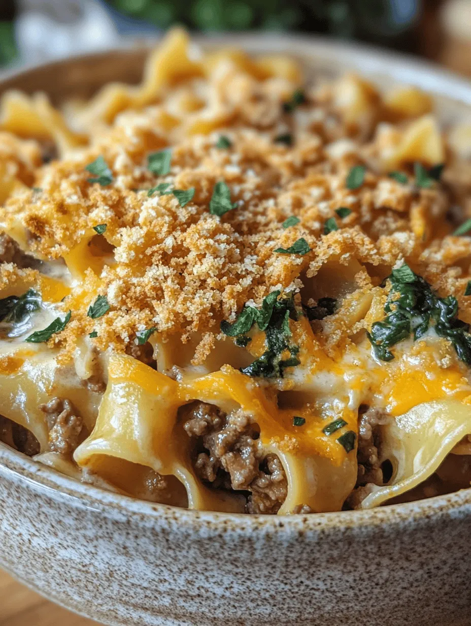 To make a truly delicious Creamy Beef Noodle Bake, it is crucial to understand the role of each ingredient. From the comforting egg noodles to the rich flavors of ground beef, every component contributes to the overall taste and texture of the dish.