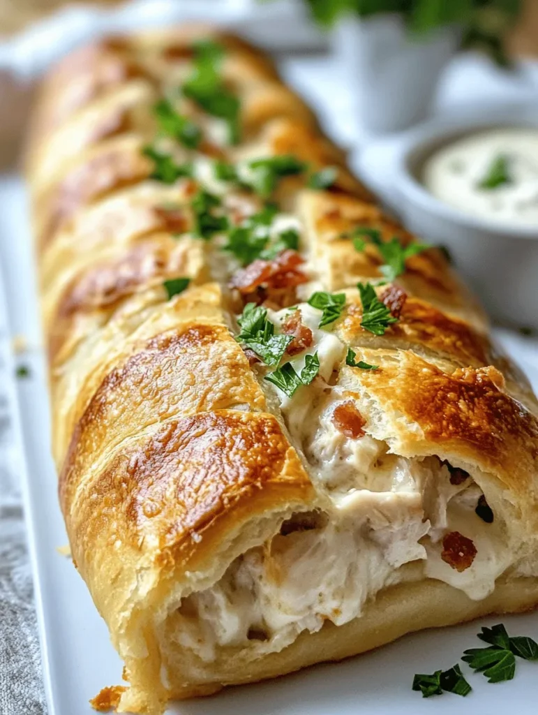 If you’re looking for a mouthwatering dish that combines comforting flavors in a fun, portable package, then look no further than Chicken Bacon Ranch Stromboli. This delightful creation brings together the savory goodness of chicken, the richness of bacon, and the zesty kick of ranch dressing, all enveloped in golden-brown pizza dough. Perfect as a family dinner or a game day snack, this stromboli is sure to please both kids and adults alike, making it a favorite addition to your culinary repertoire.