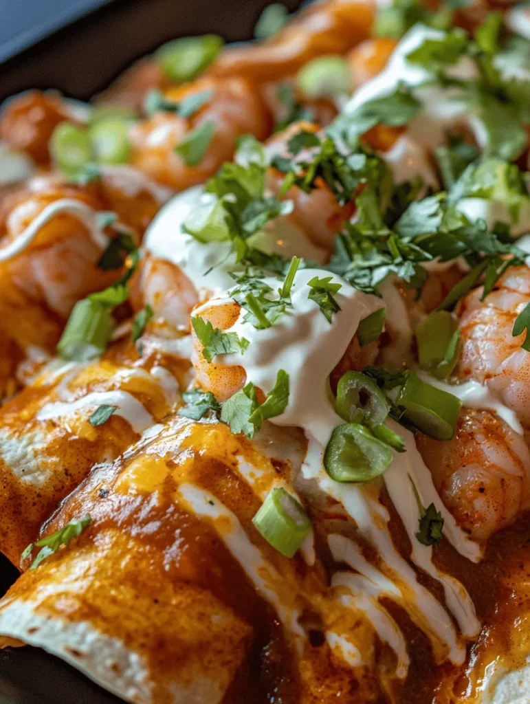 Creamy Shrimp Enchiladas are a delightful twist on a classic Mexican dish, offering a perfect blend of rich flavors and textures that make them irresistible. Imagine tender shrimp enveloped in soft tortillas, smothered in a luscious creamy sauce that bursts with zesty spices—each bite is a comforting experience, perfect for family dinners, gatherings with friends, or special occasions. This dish not only satisfies your taste buds but also provides a sense of warmth and contentment that only comfort food can deliver.