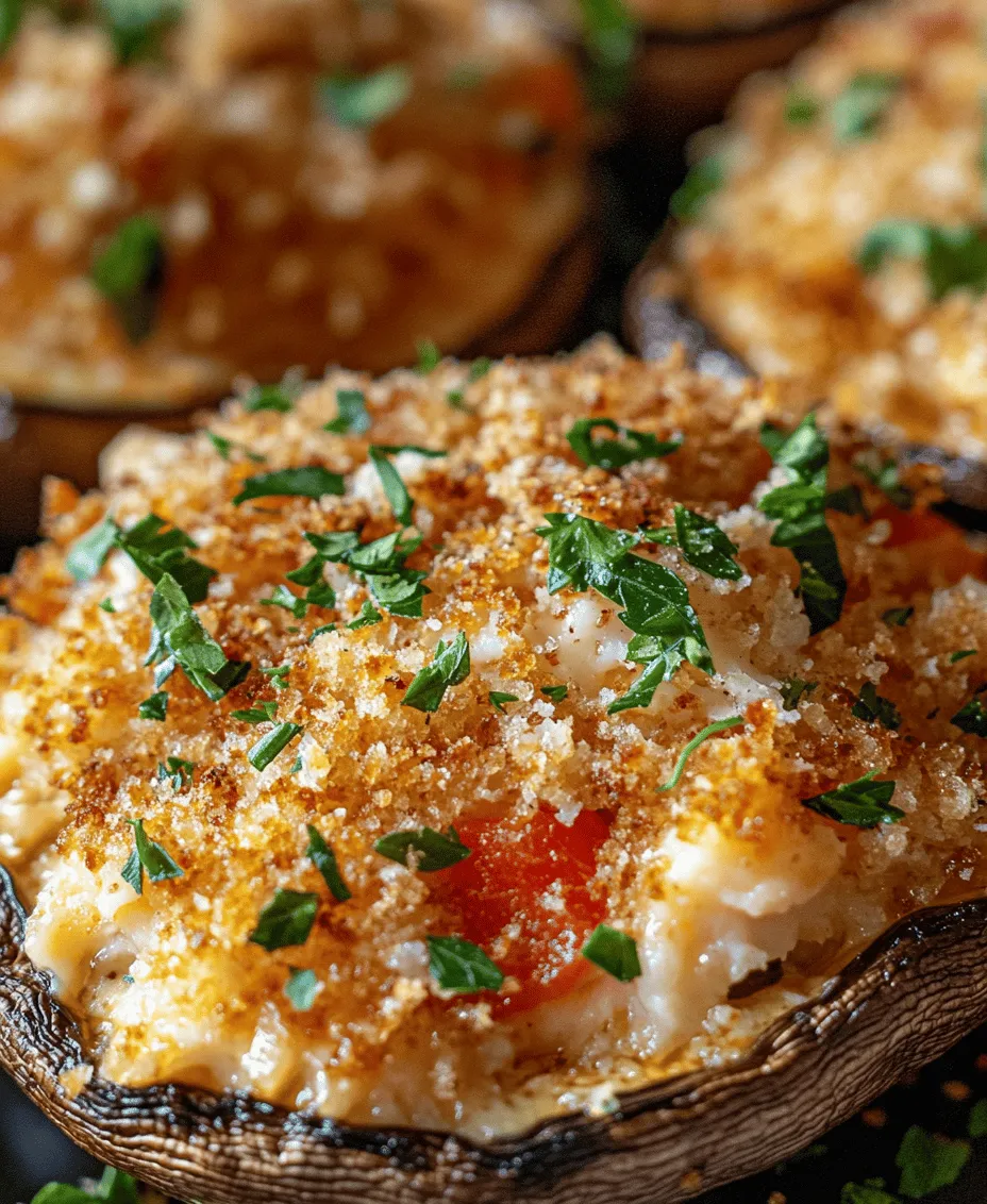 If you're in search of a dish that beautifully marries elegance with comfort, look no further than Crab-Stuffed Portobello mushrooms. This delightful recipe showcases the rich, savory flavors of crab meat nestled within the meaty, earthy embrace of Portobello mushrooms. Whether you're hosting an intimate dinner party or simply indulging in a cozy night in, these stuffed mushrooms can serve as an enticing appetizer or a satisfying main course that is bound to impress.