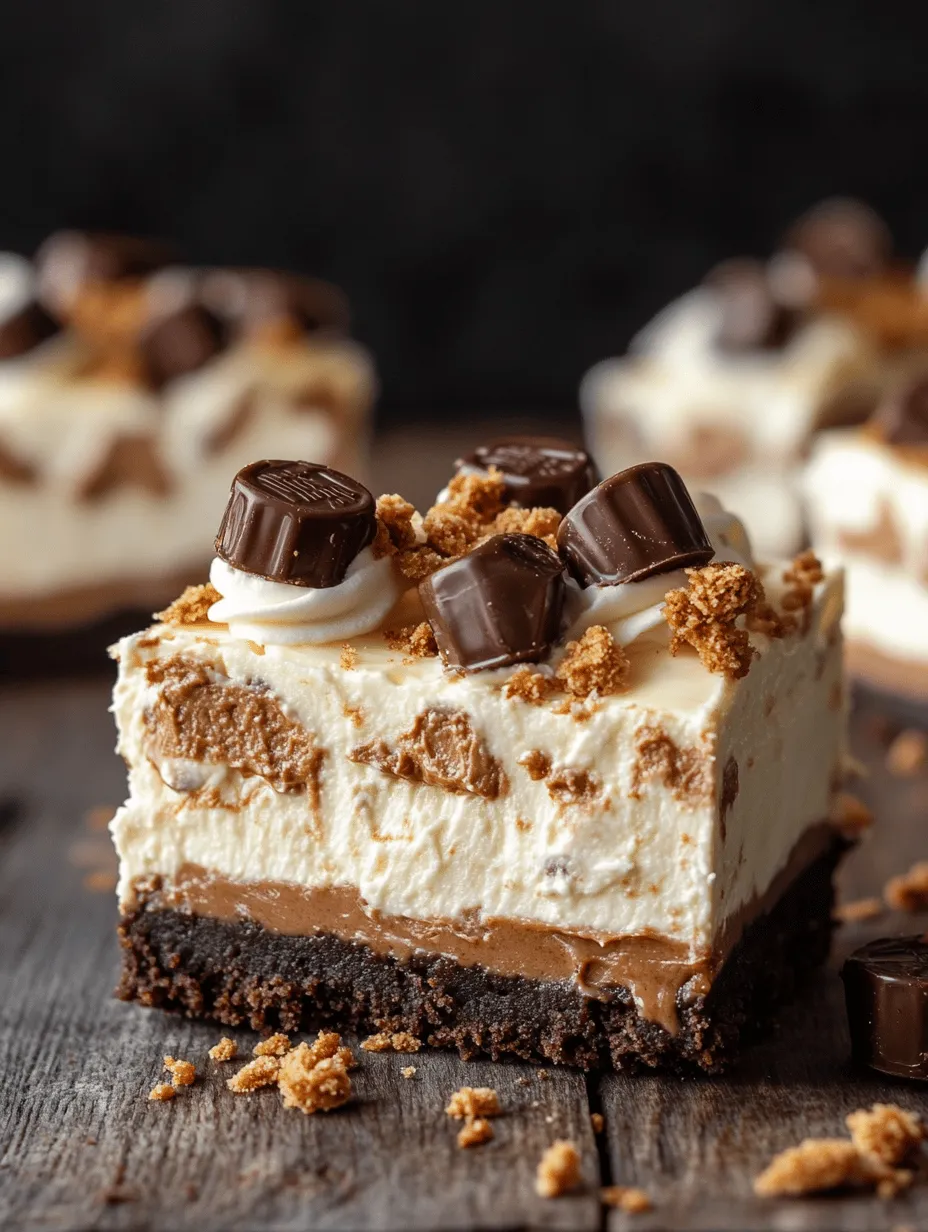 To fully appreciate the delightful experience of Reese’s Butterfinger Cheesecake Bars, it's essential to break down the main components that contribute to their unique flavor and texture. Each layer plays a crucial role in the overall outcome of this delectable dessert.